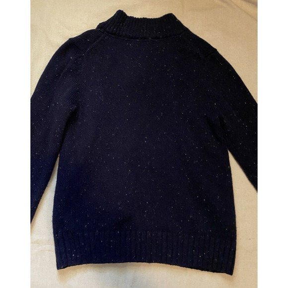 LOGG by H&M Sweater Mens Size Medium Navy V Neck Heavy Wool Pullover Sweater - Picture 4 of 14